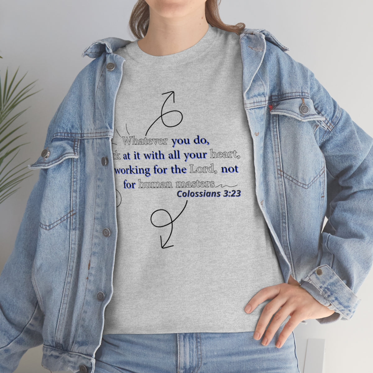 Colossians 3:23 Unisex Heavy Cotton Tee
