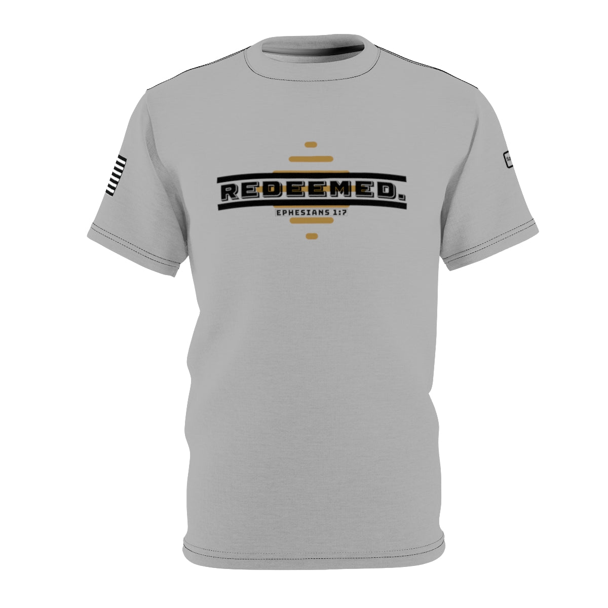 Grey "Redeemed/I Praise Jesus" Uni sex T-shirt Cut & Sew Tee