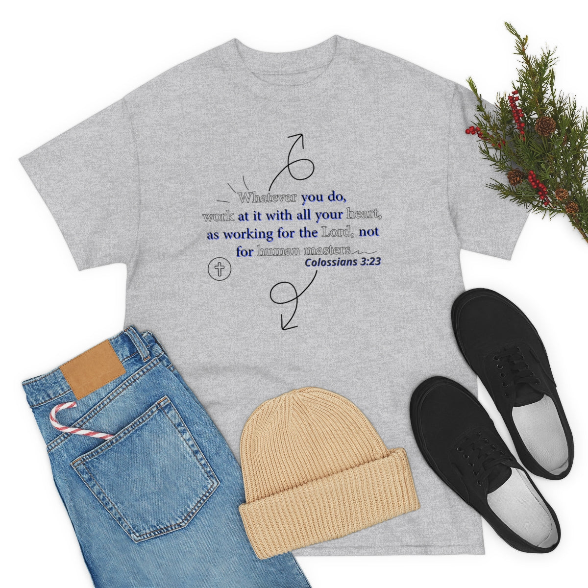 Colossians 3:23 Unisex Heavy Cotton Tee
