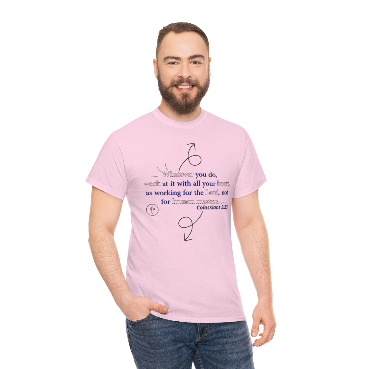 Colossians 3:23 Unisex Heavy Cotton Tee