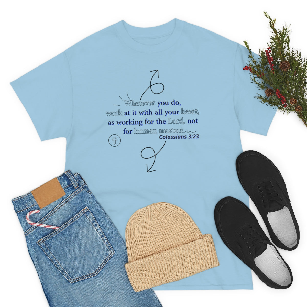 Colossians 3:23 Unisex Heavy Cotton Tee