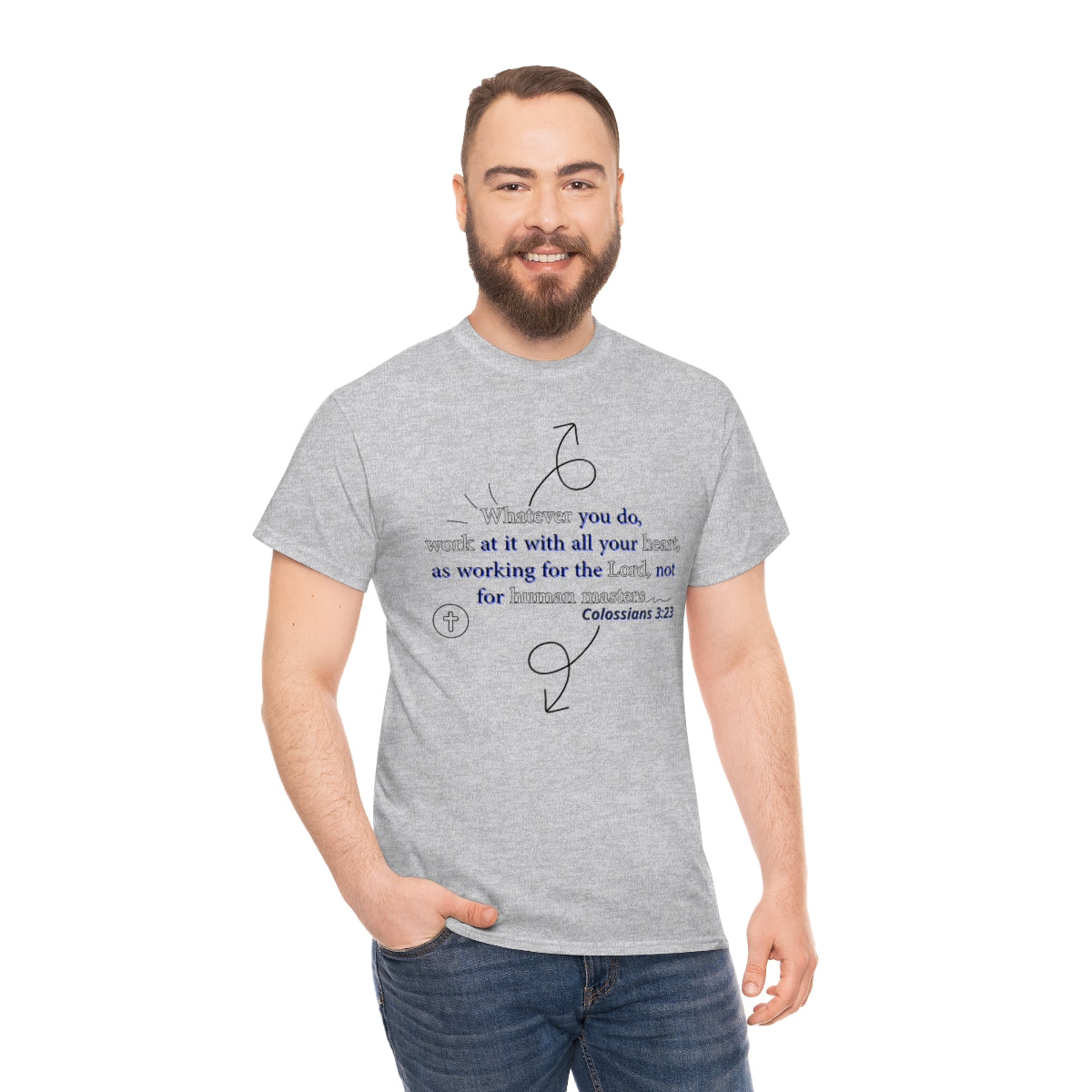 Colossians 3:23 Unisex Heavy Cotton Tee