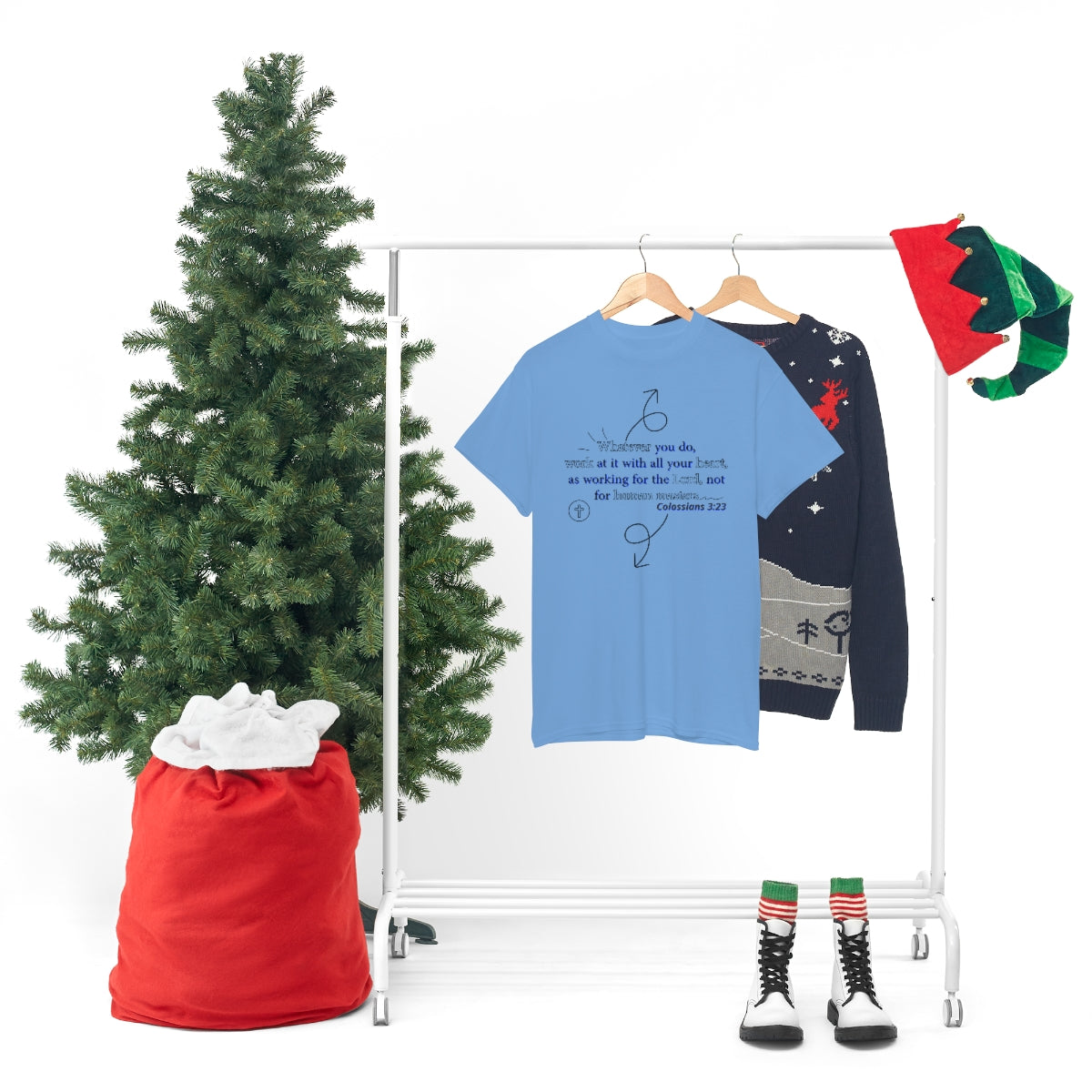 Colossians 3:23 Unisex Heavy Cotton Tee