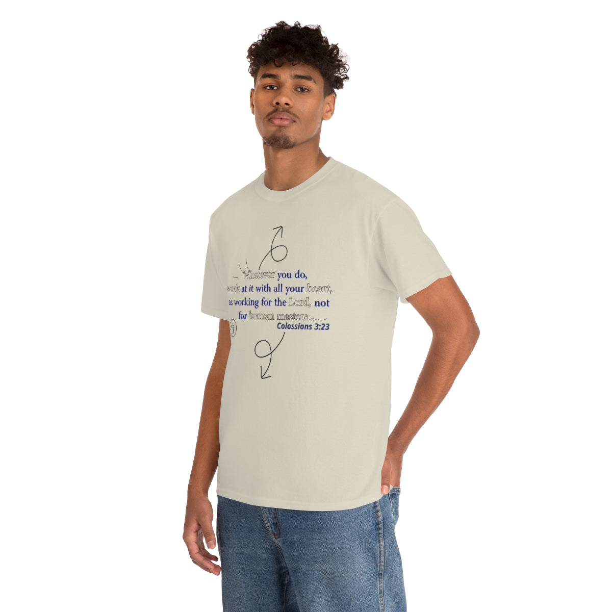 Colossians 3:23 Unisex Heavy Cotton Tee