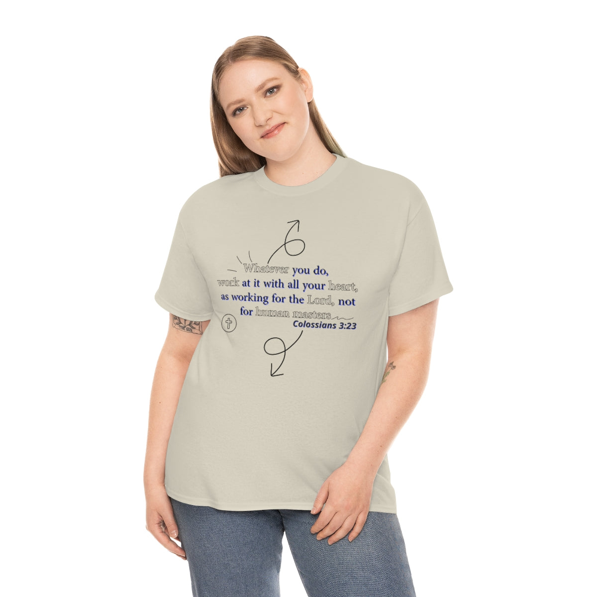 Colossians 3:23 Unisex Heavy Cotton Tee