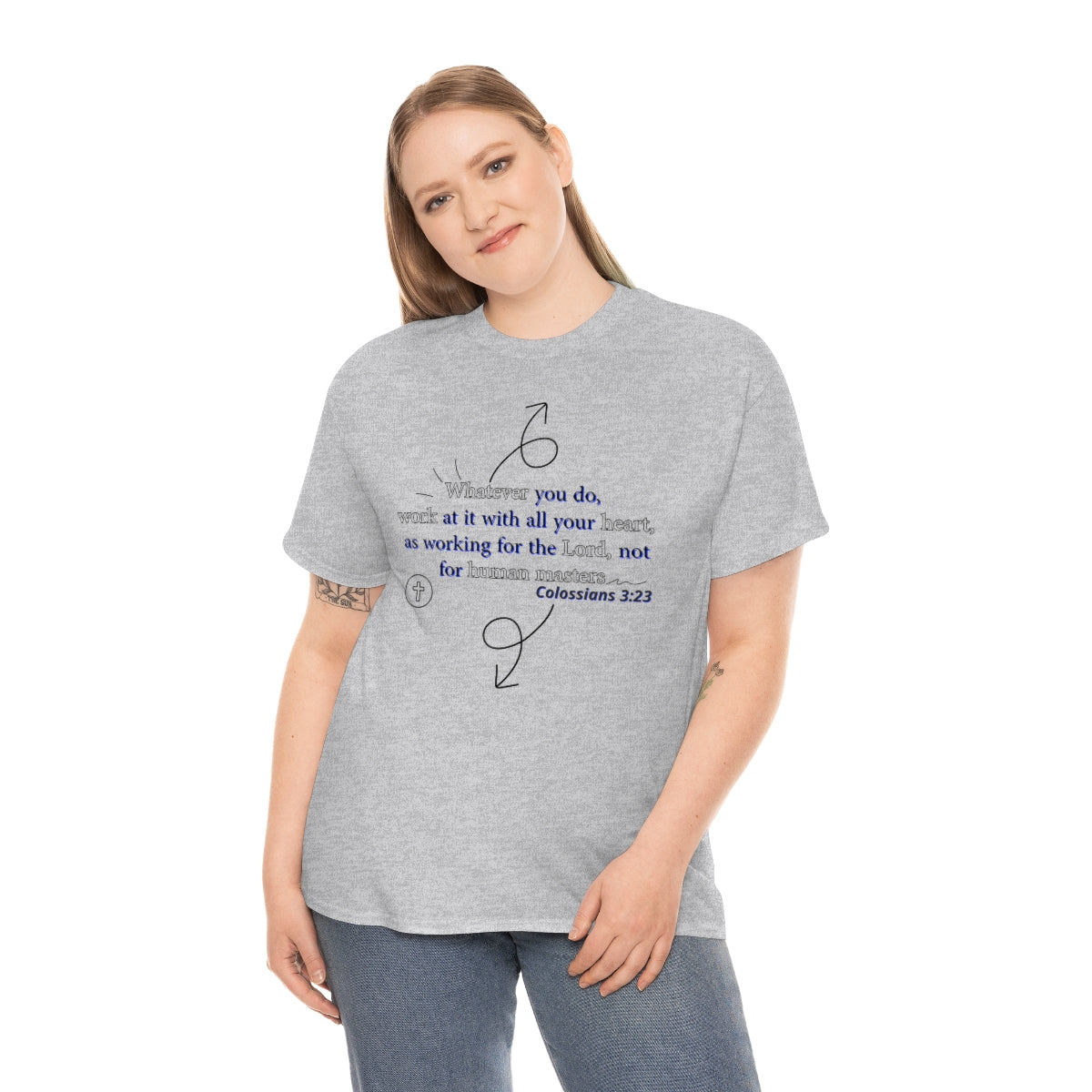 Colossians 3:23 Unisex Heavy Cotton Tee