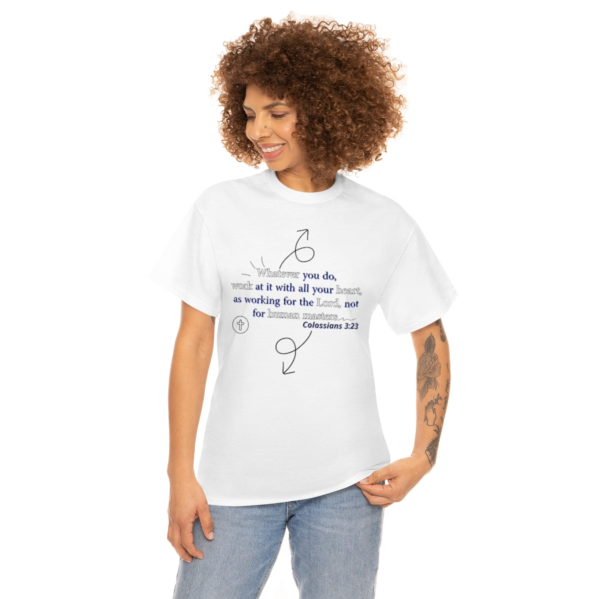 Colossians 3:23 Unisex Heavy Cotton Tee