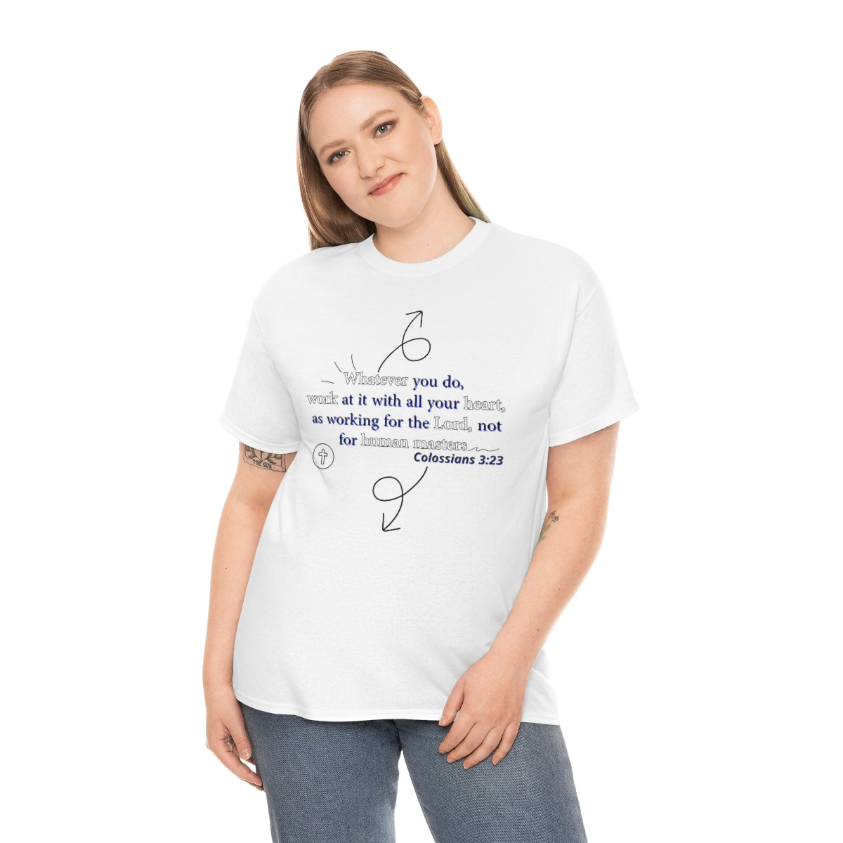 Colossians 3:23 Unisex Heavy Cotton Tee