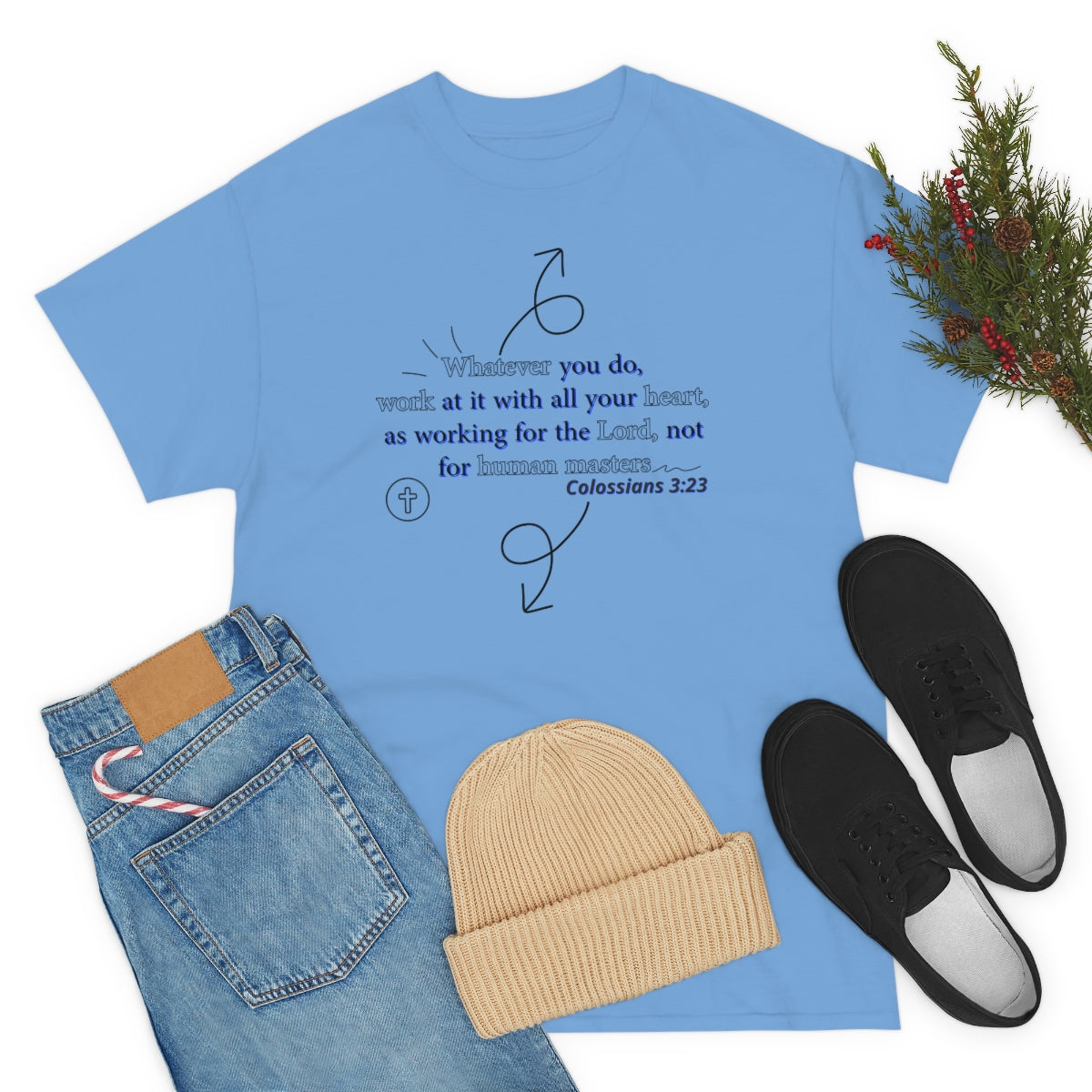Colossians 3:23 Unisex Heavy Cotton Tee