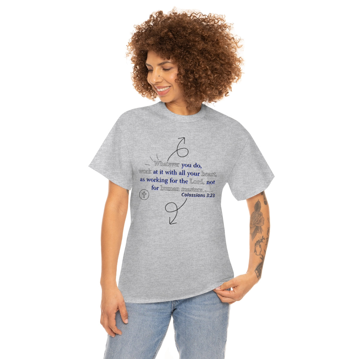 Colossians 3:23 Unisex Heavy Cotton Tee