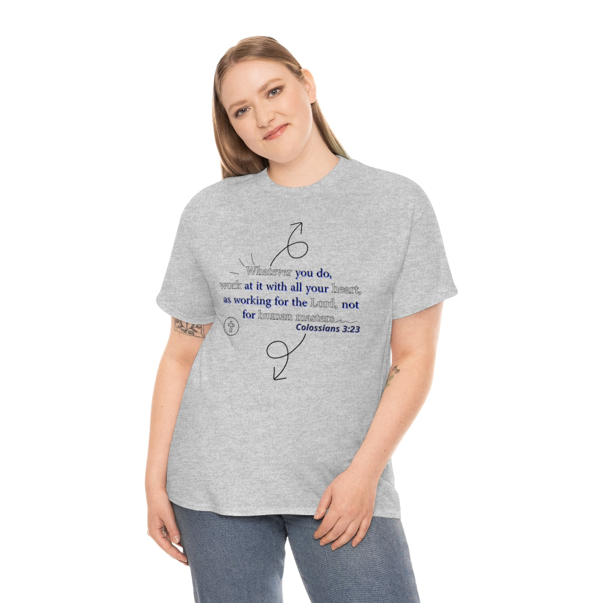 Colossians 3:23 Unisex Heavy Cotton Tee