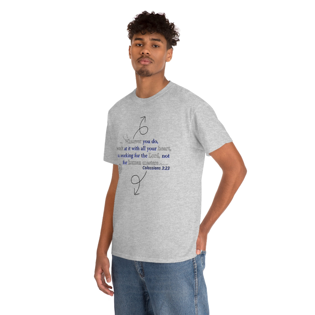 Colossians 3:23 Unisex Heavy Cotton Tee