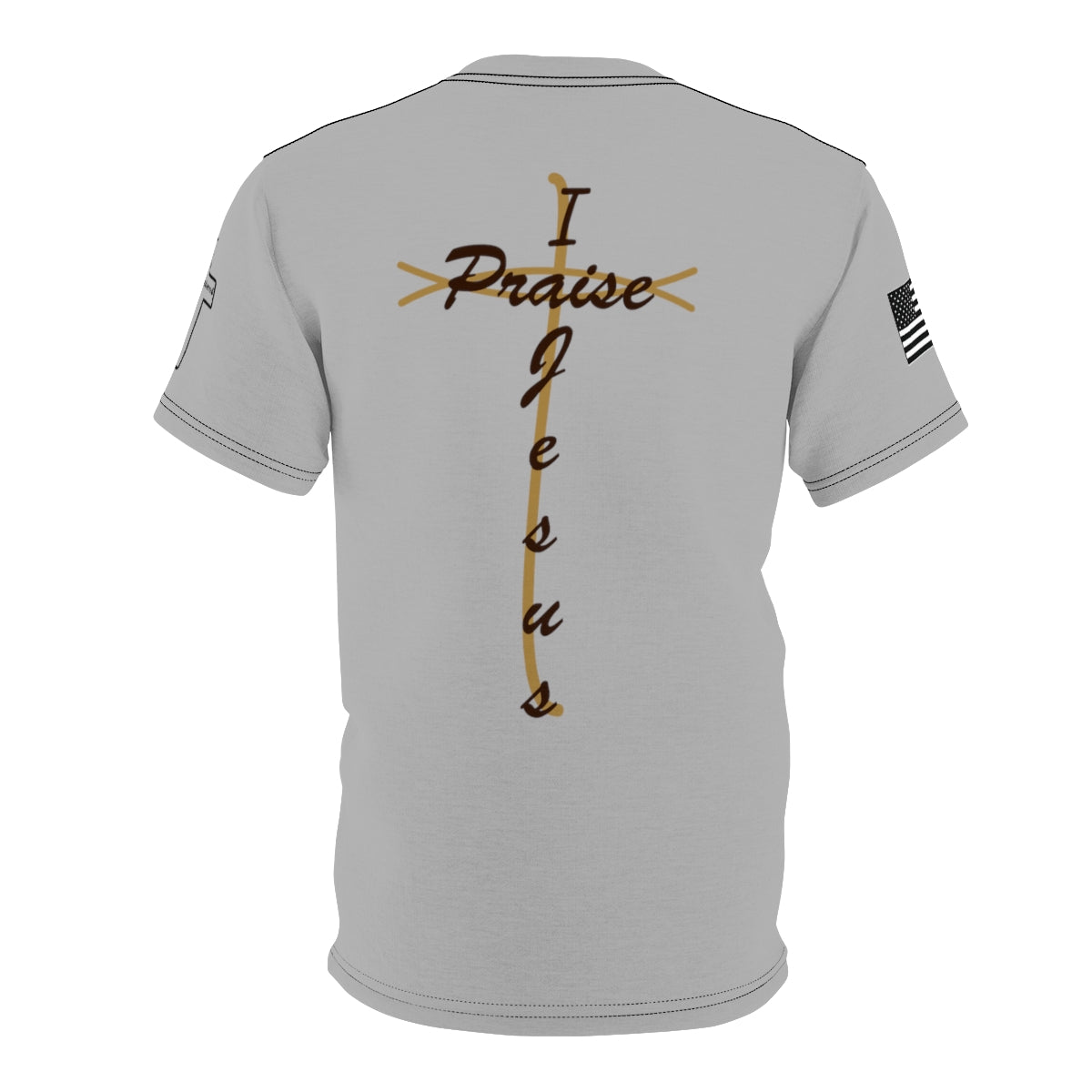 Grey "Redeemed/I Praise Jesus" Uni sex T-shirt Cut & Sew Tee