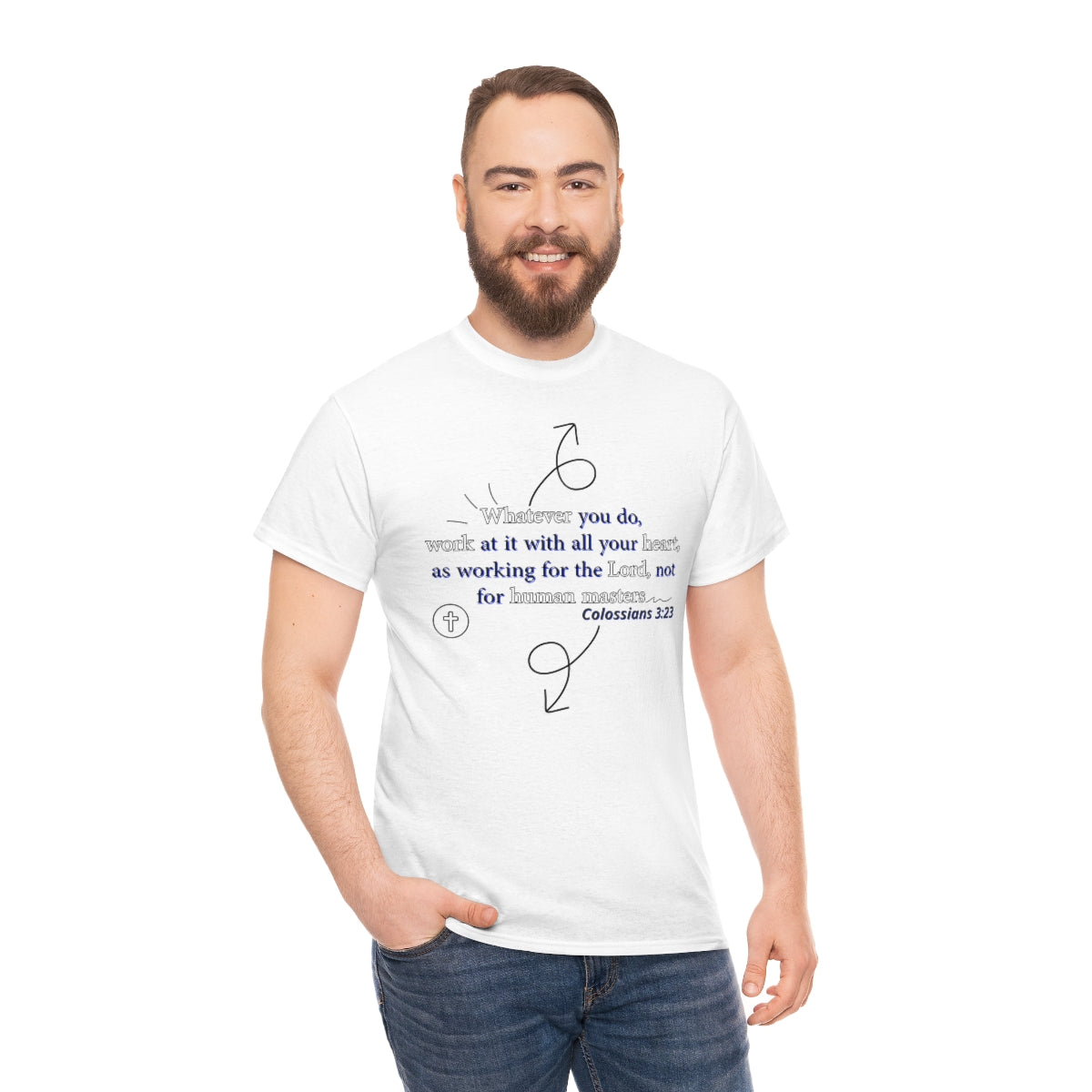 Colossians 3:23 Unisex Heavy Cotton Tee