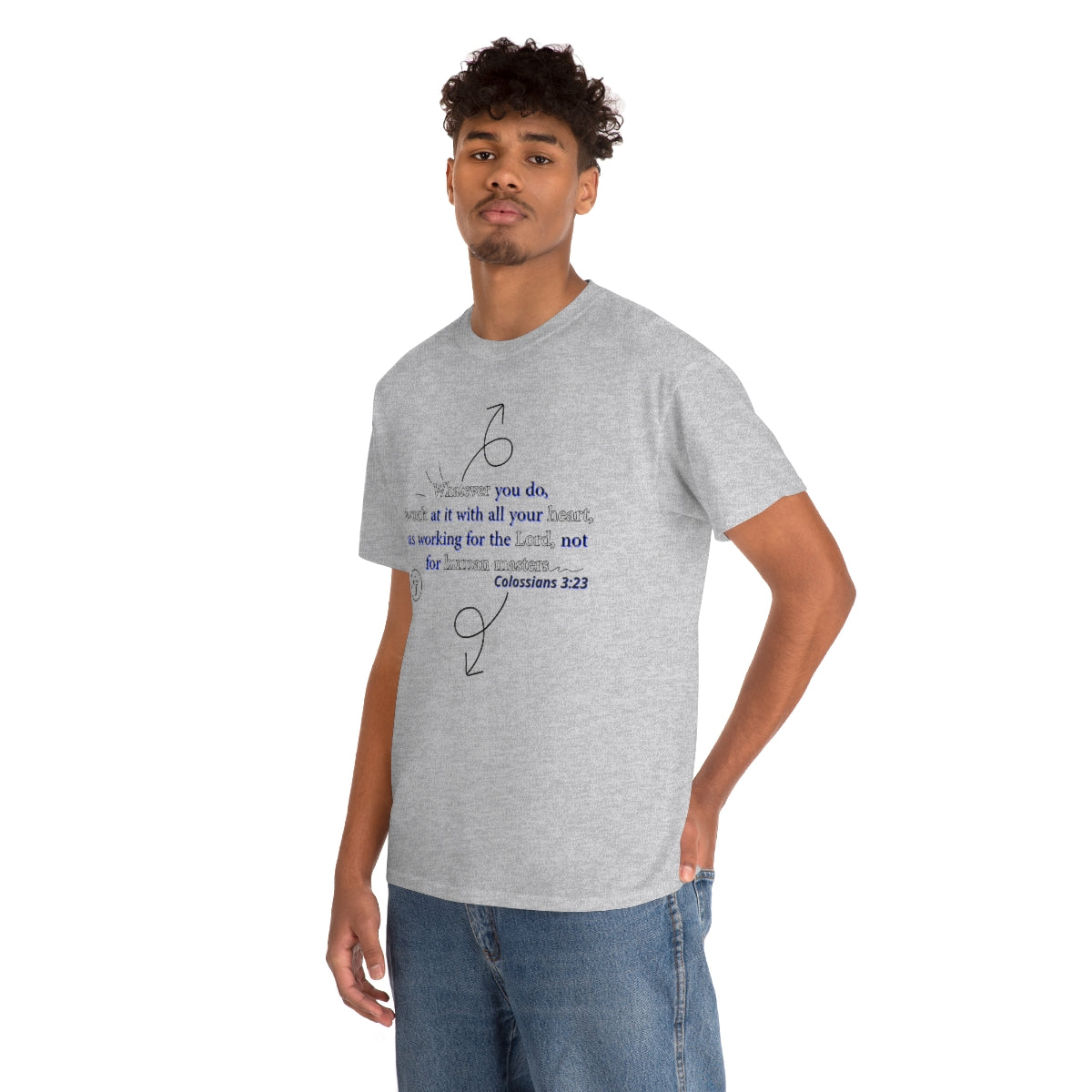 Colossians 3:23 Unisex Heavy Cotton Tee