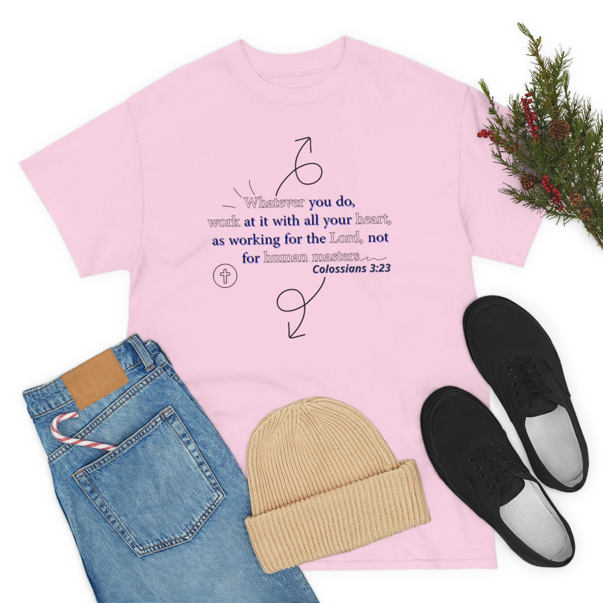 Colossians 3:23 Unisex Heavy Cotton Tee