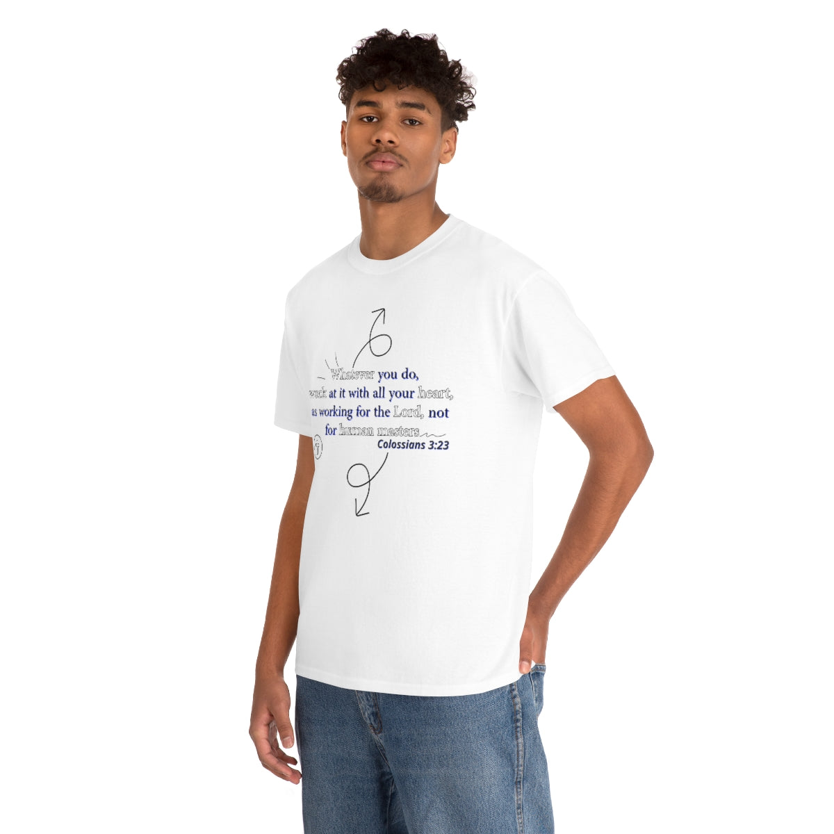 Colossians 3:23 Unisex Heavy Cotton Tee