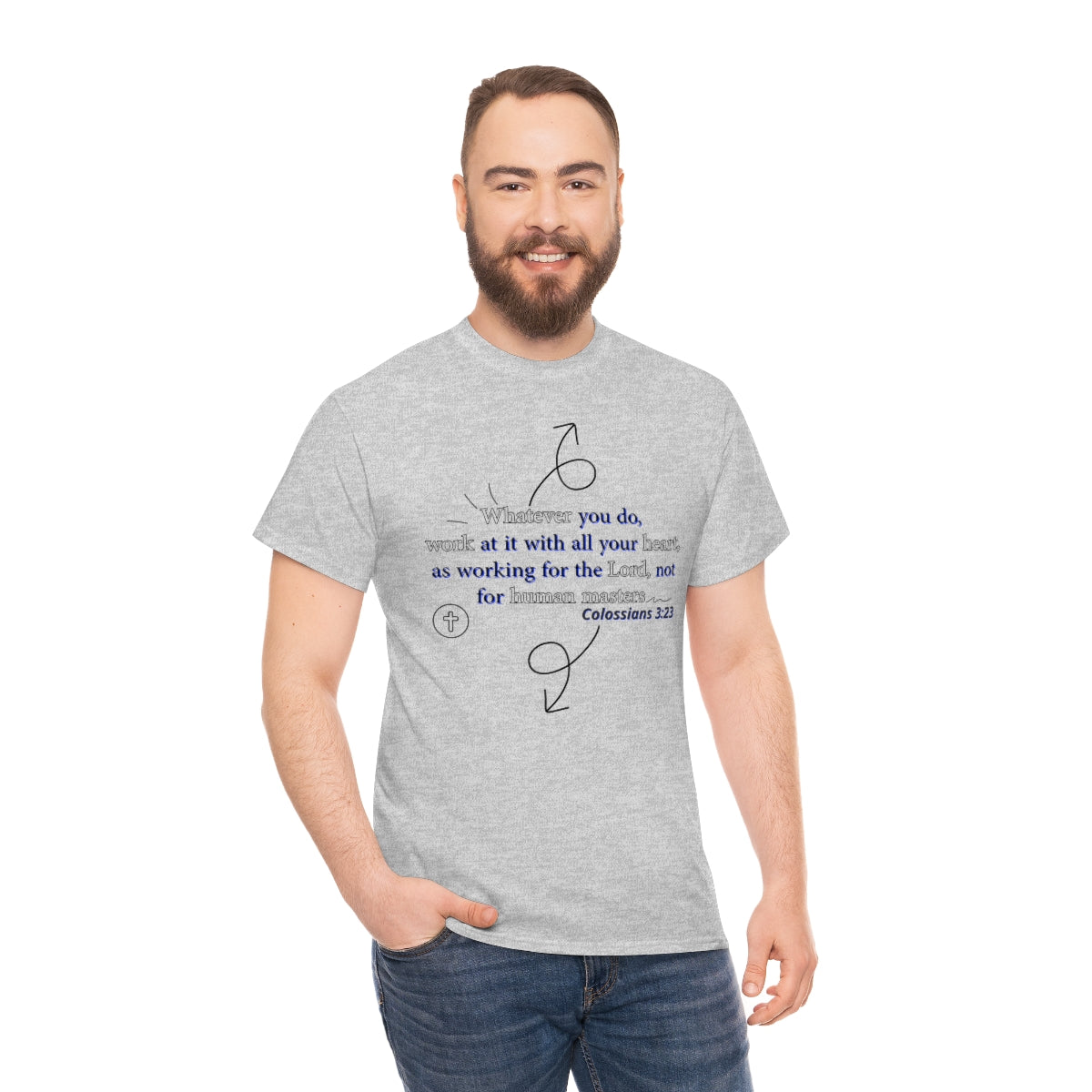 Colossians 3:23 Unisex Heavy Cotton Tee