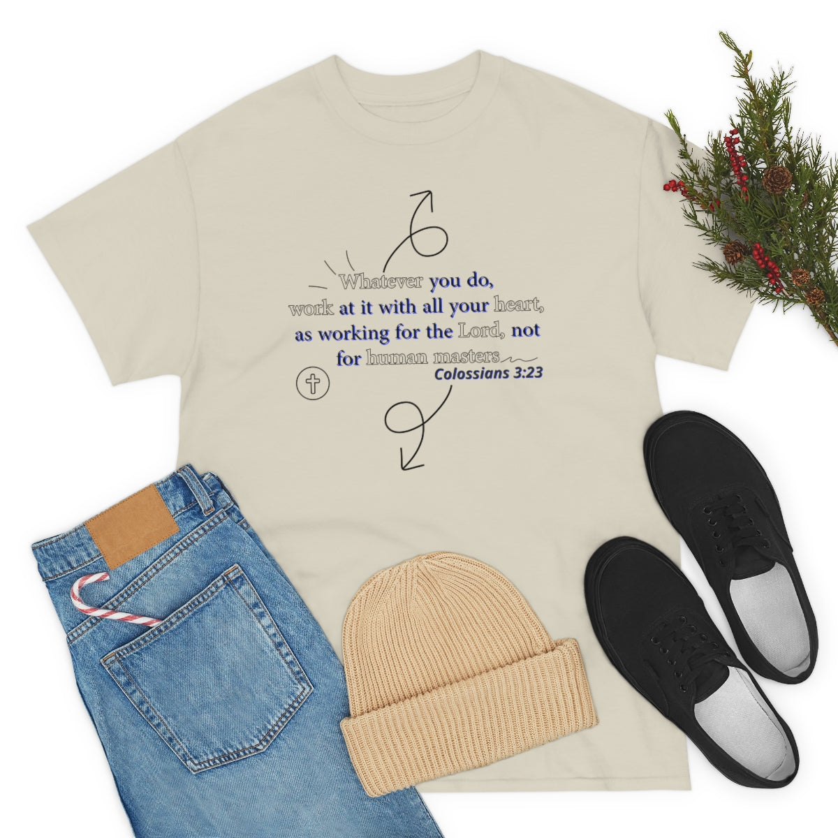 Colossians 3:23 Unisex Heavy Cotton Tee