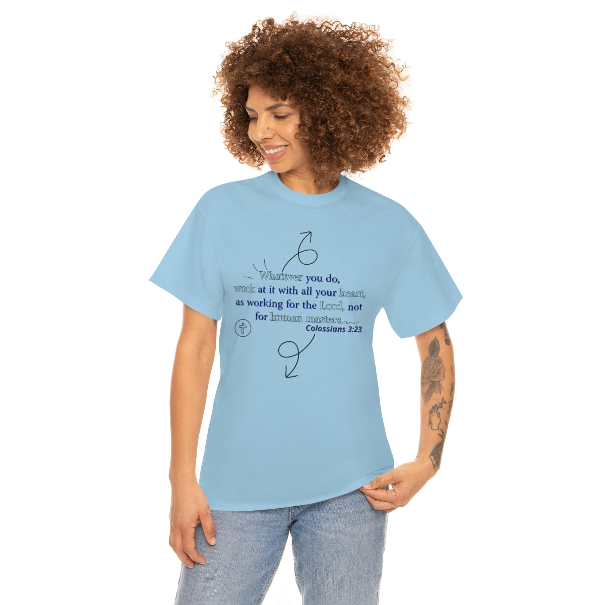 Colossians 3:23 Unisex Heavy Cotton Tee