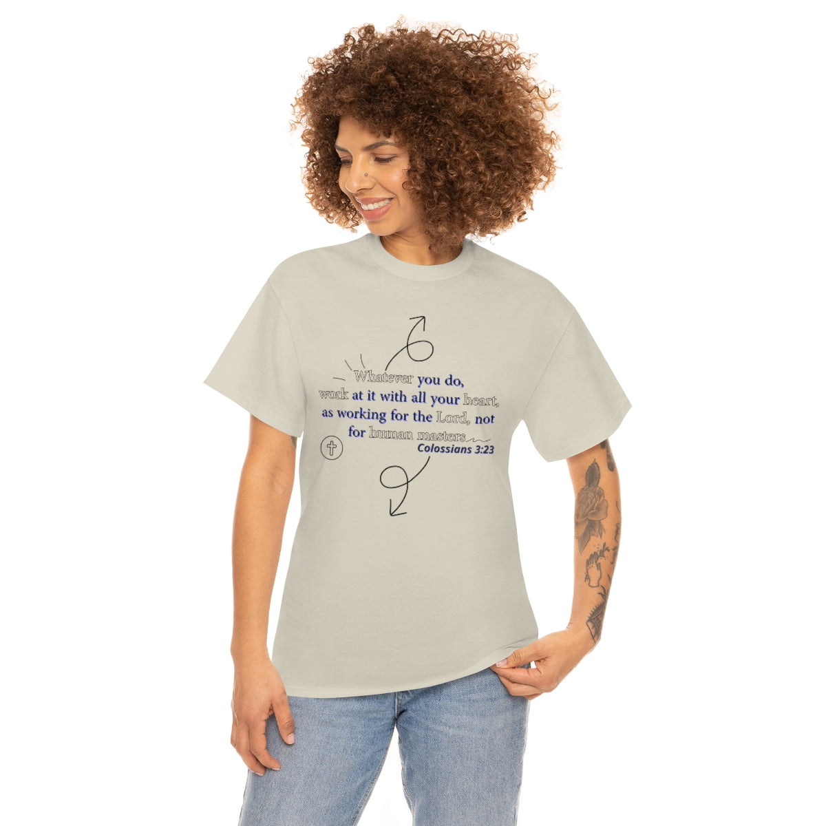 Colossians 3:23 Unisex Heavy Cotton Tee