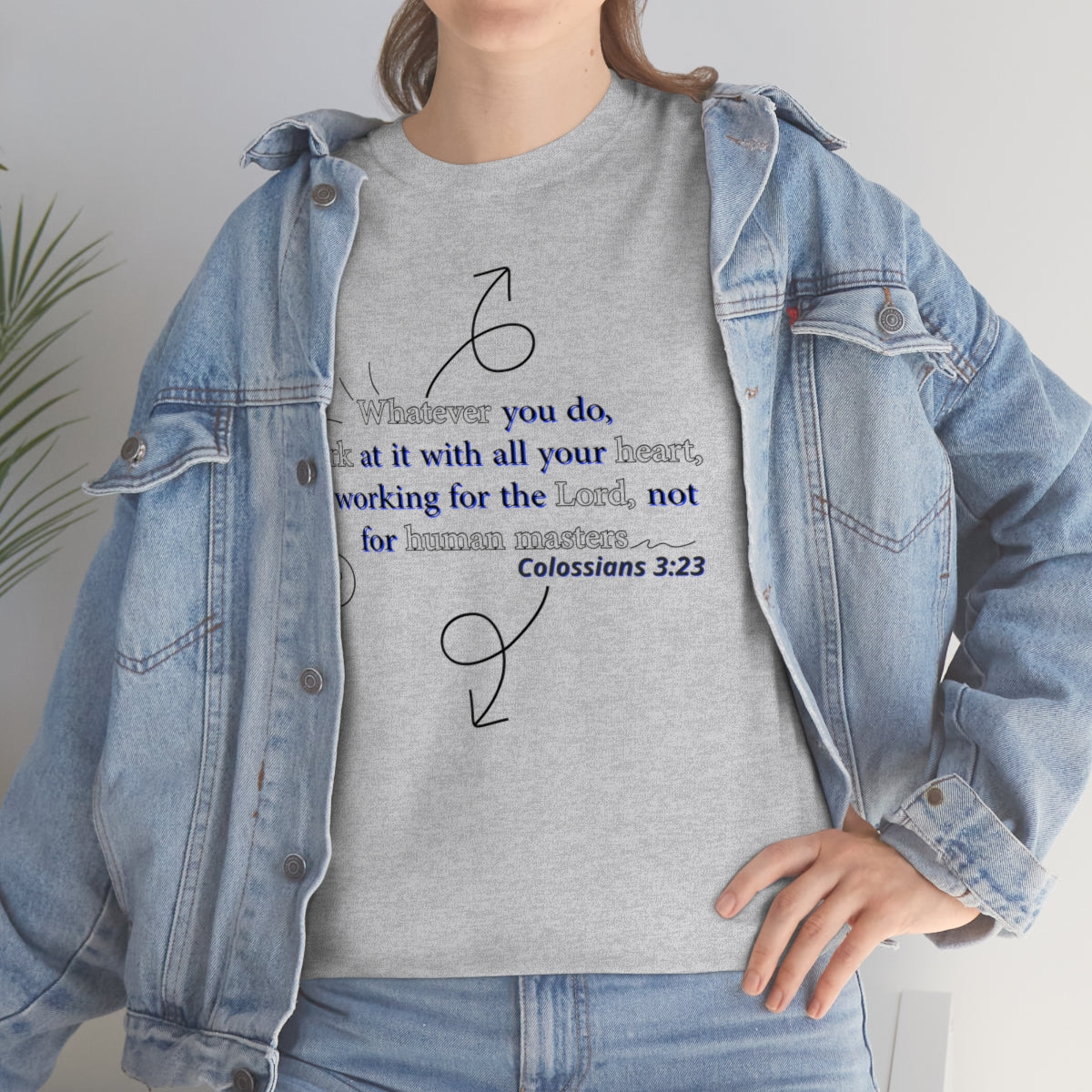 Colossians 3:23 Unisex Heavy Cotton Tee