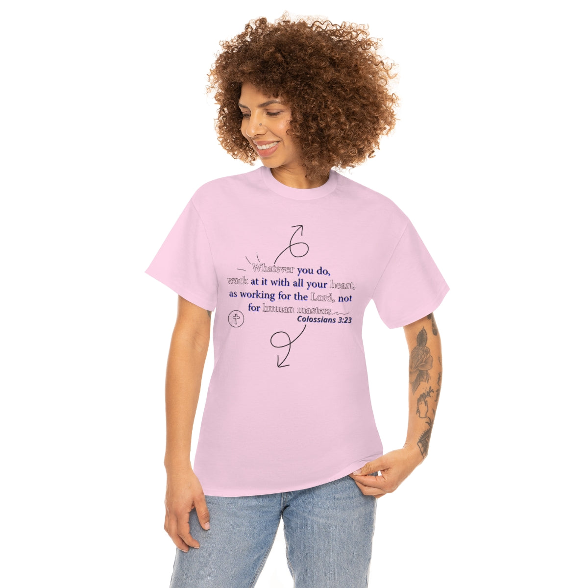 Colossians 3:23 Unisex Heavy Cotton Tee