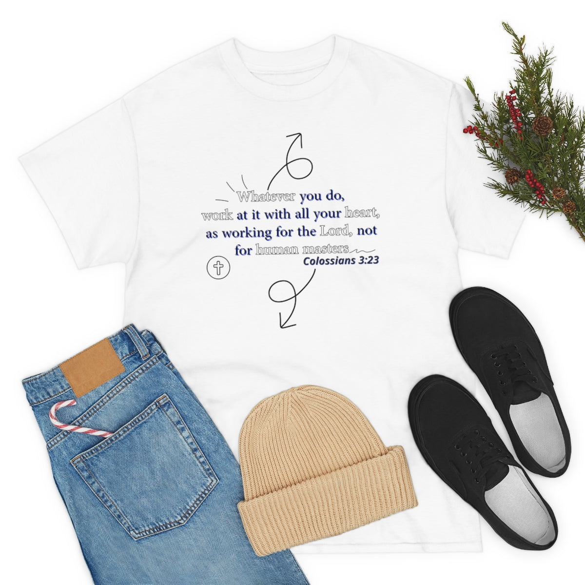 Colossians 3:23 Unisex Heavy Cotton Tee