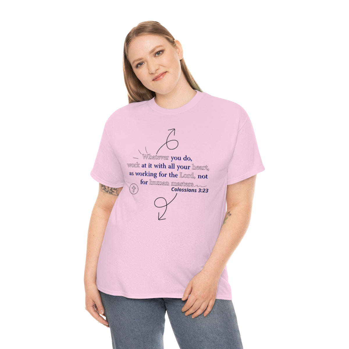 Colossians 3:23 Unisex Heavy Cotton Tee