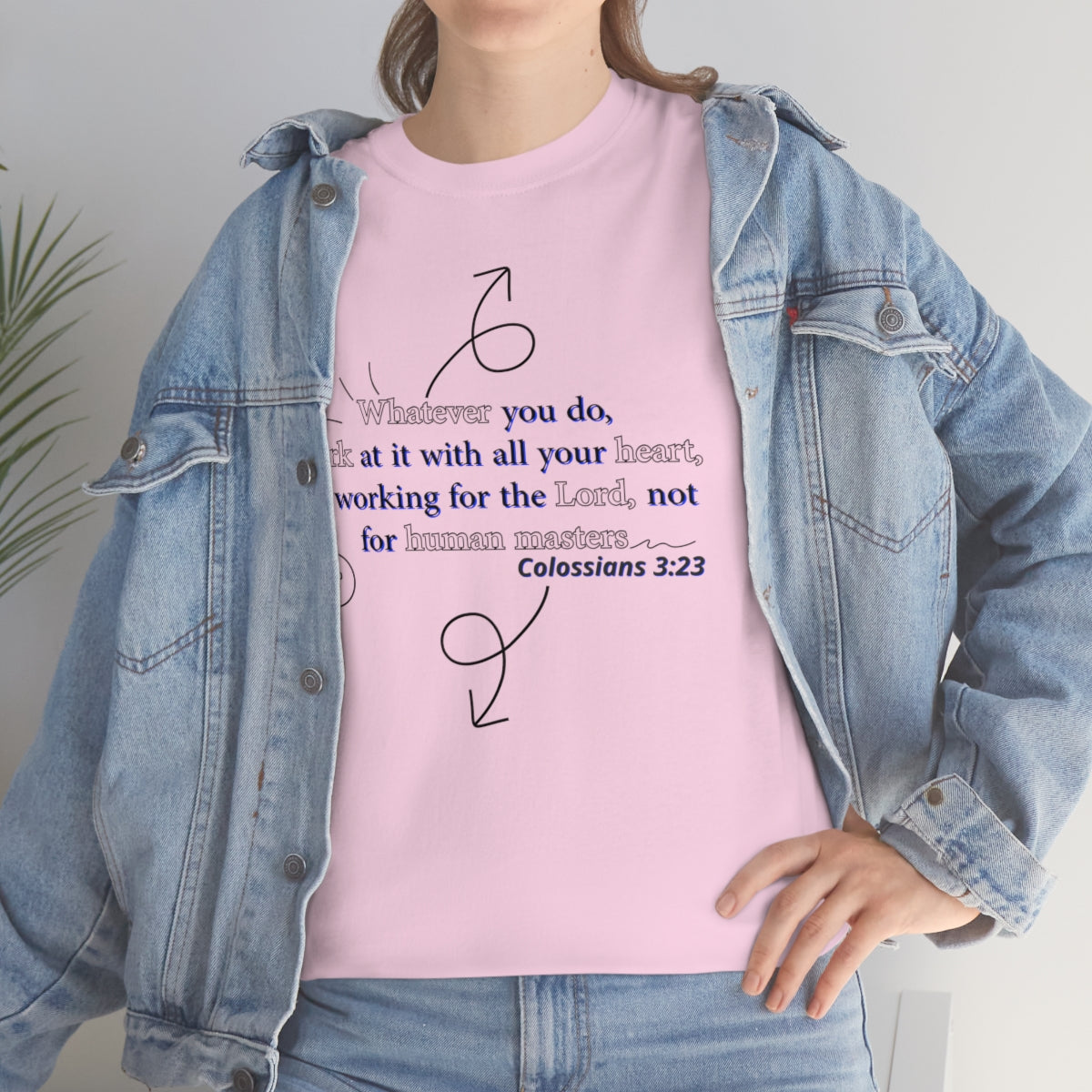 Colossians 3:23 Unisex Heavy Cotton Tee