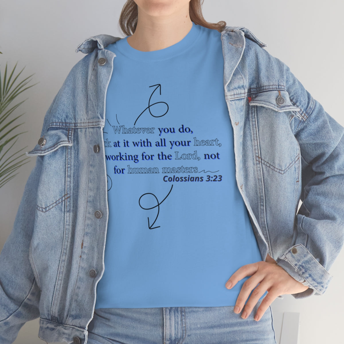 Colossians 3:23 Unisex Heavy Cotton Tee