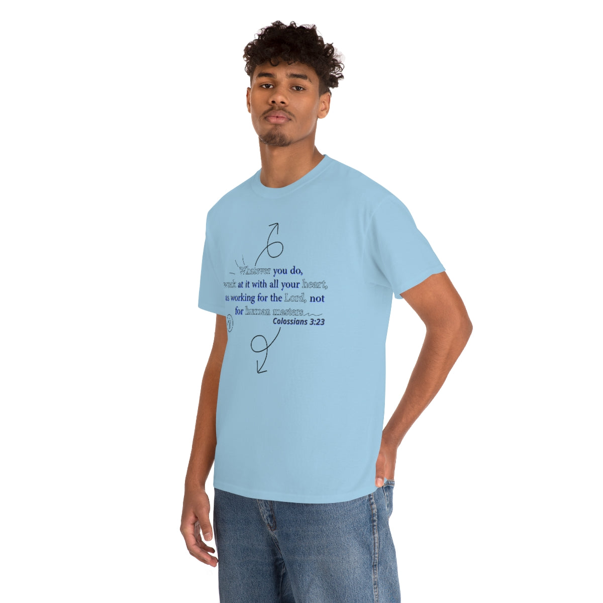 Colossians 3:23 Unisex Heavy Cotton Tee