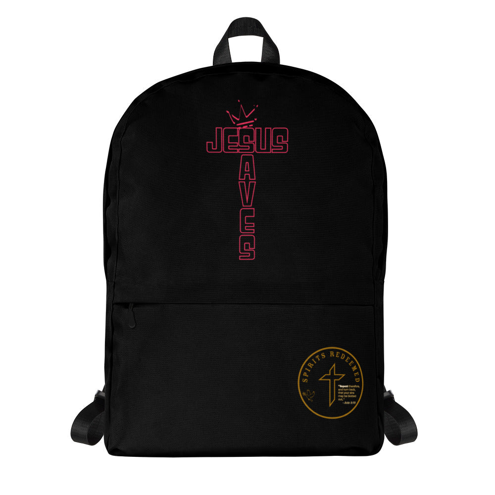 Jesus Saves - Black Backpack