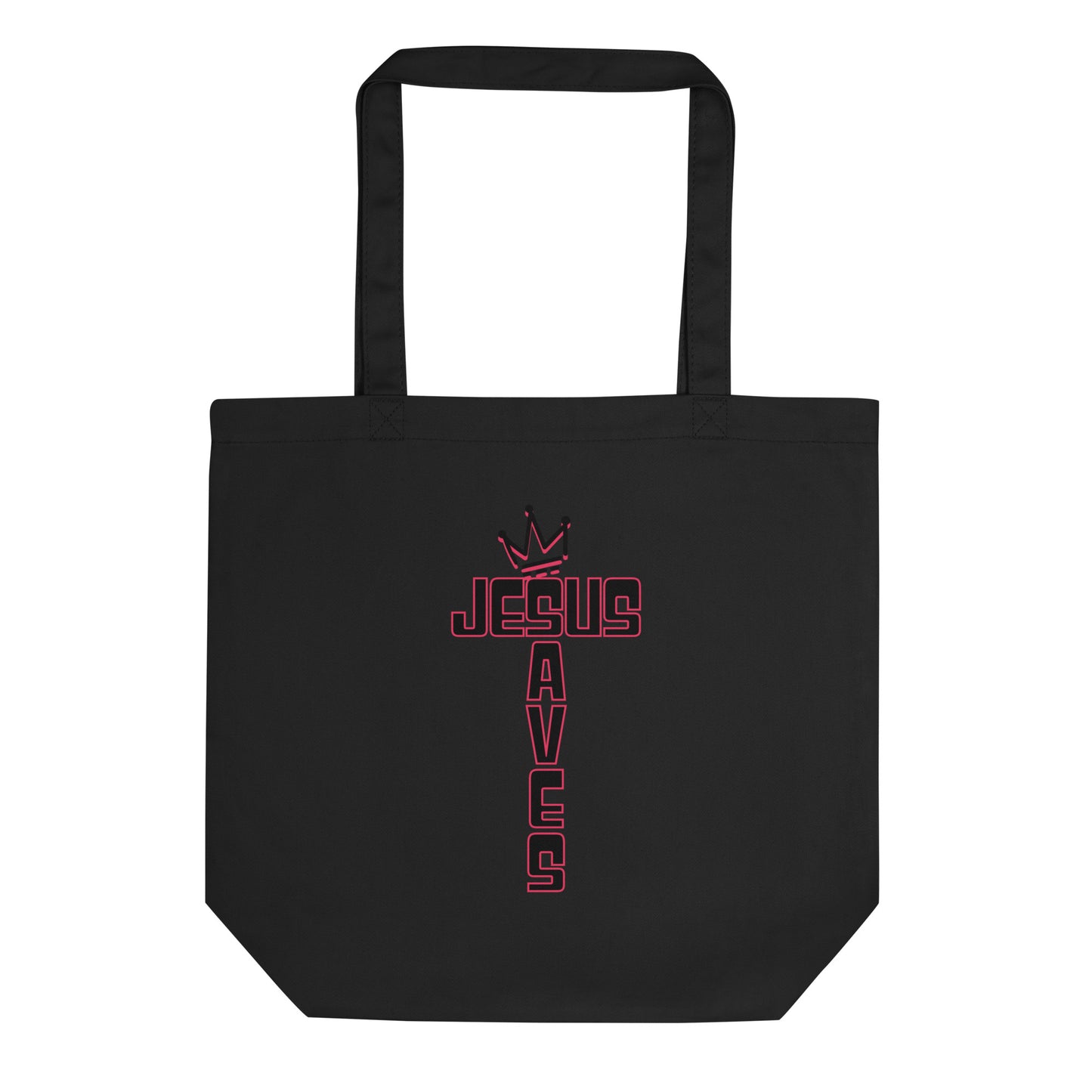 Jesus Saves - Black Eco Tote Bag