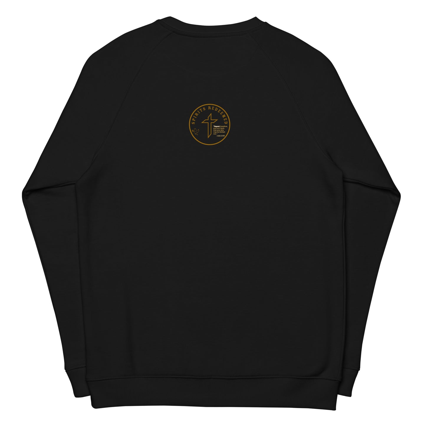 Jesus Saves - Black Unisex organic raglan sweatshirt