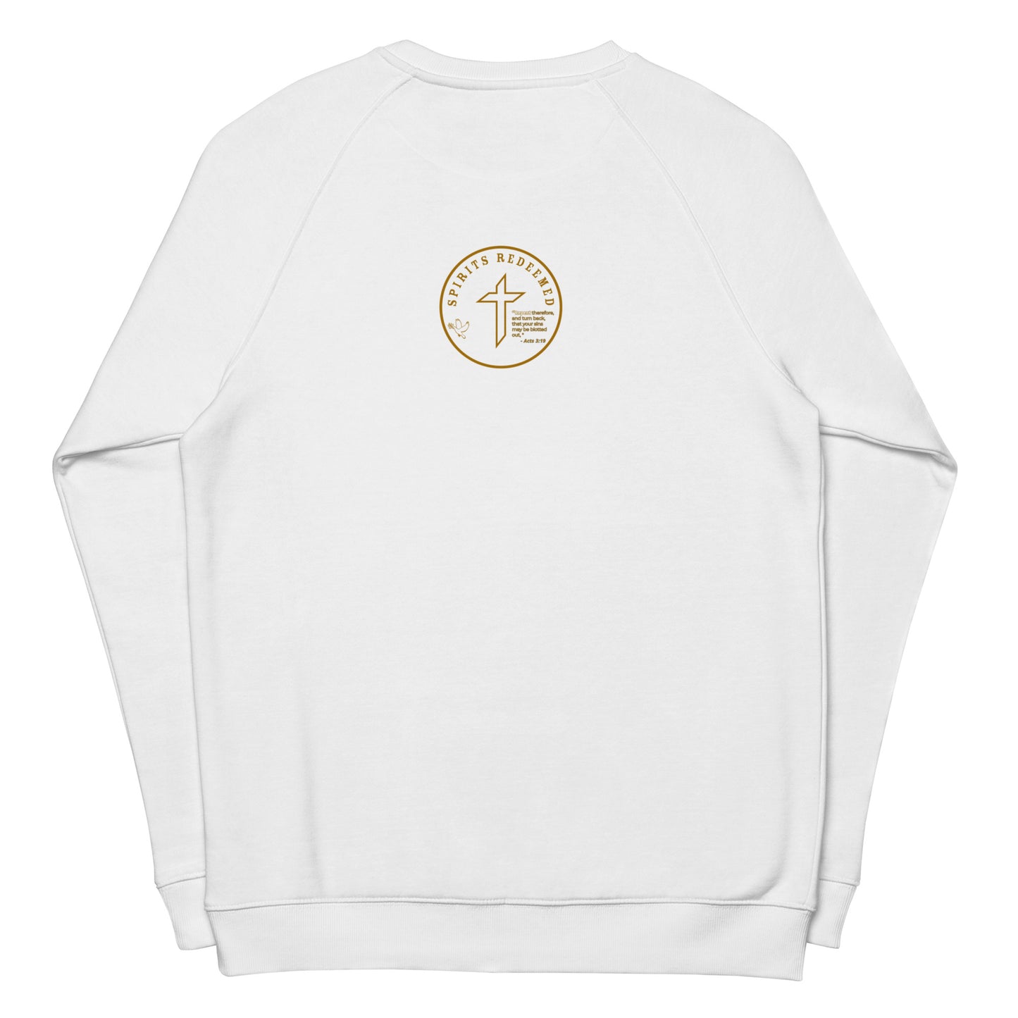 Jesus Saves - White Unisex organic raglan sweatshirt