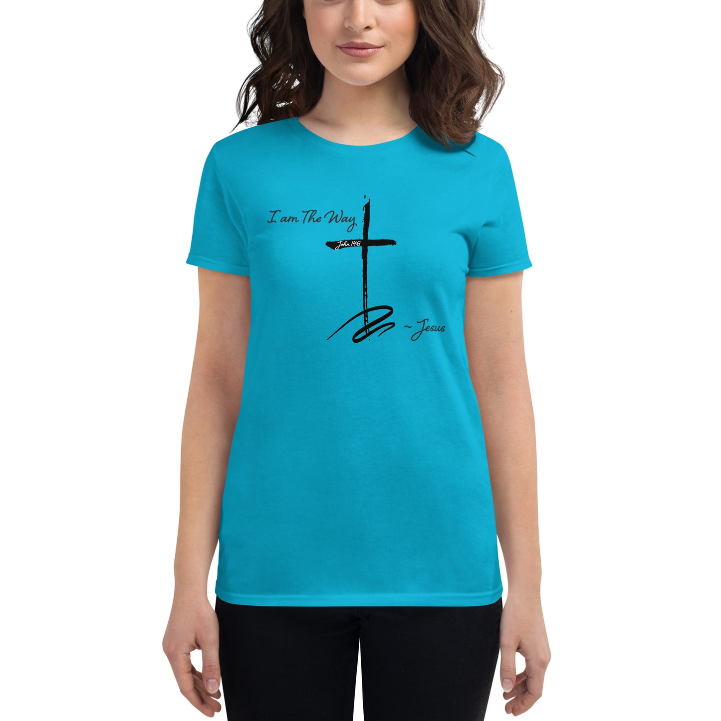 Women's short sleeve t-shirt Jesus "I am the way"