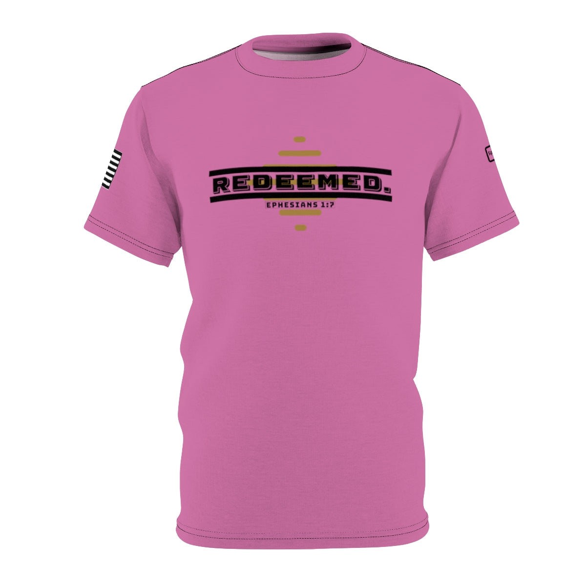 Pink "Redeemed/ I Praise Jesus" Uni sex T-shirt Cut & Sew Tee