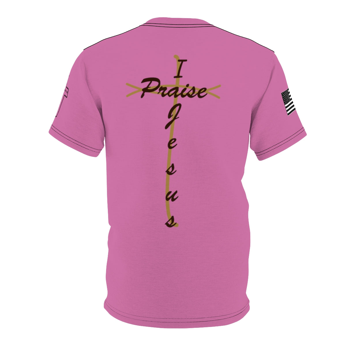 Pink "Redeemed/ I Praise Jesus" Uni sex T-shirt Cut & Sew Tee